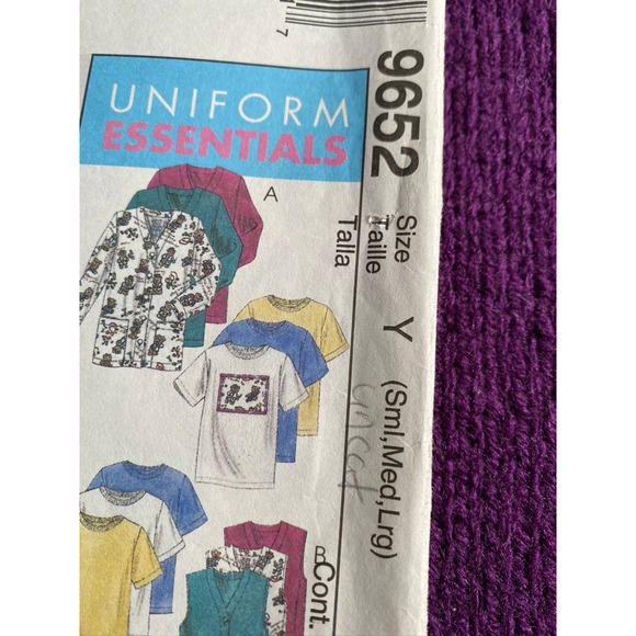 McCalls sewing pattern 9652 unisex scrubs pants top shorts size s m l - Picture 2 of 5
